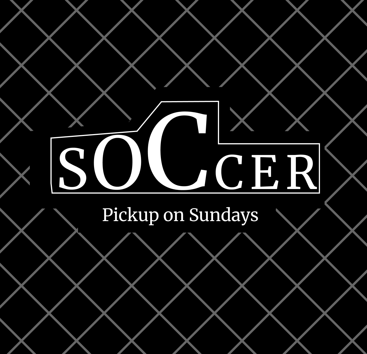 Pickup Soccer poster — pickup on Sundays