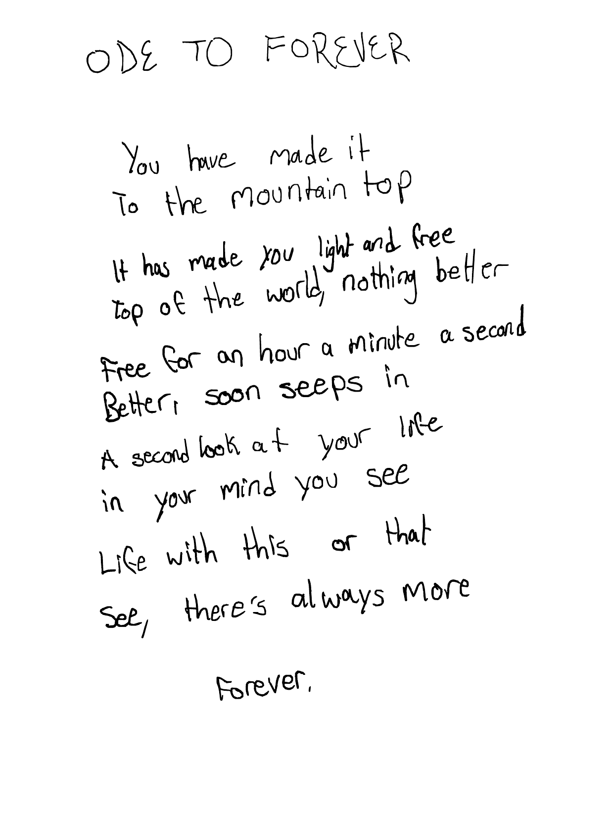 Ode to forever