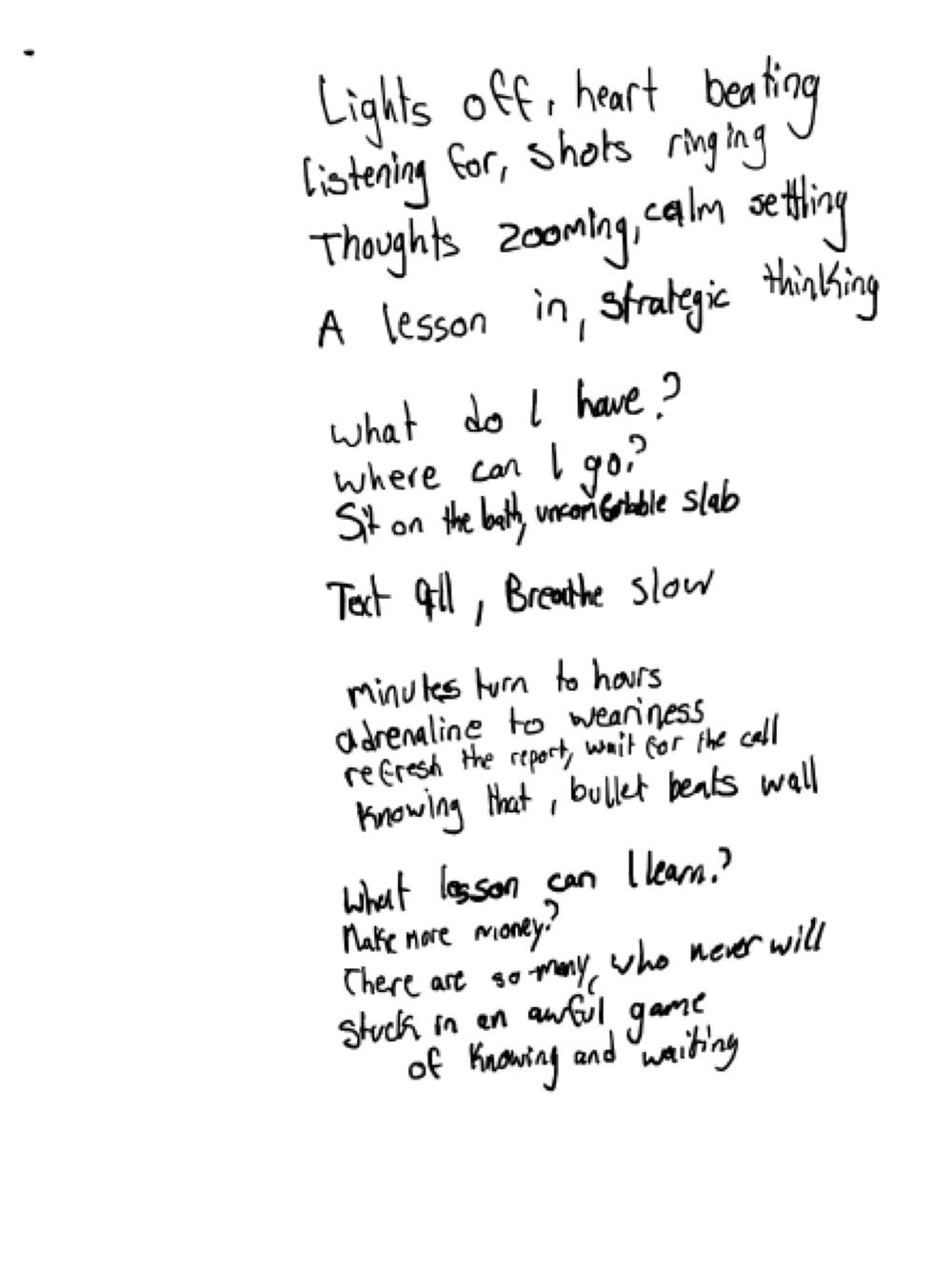 Lights off, heart beating — the page
