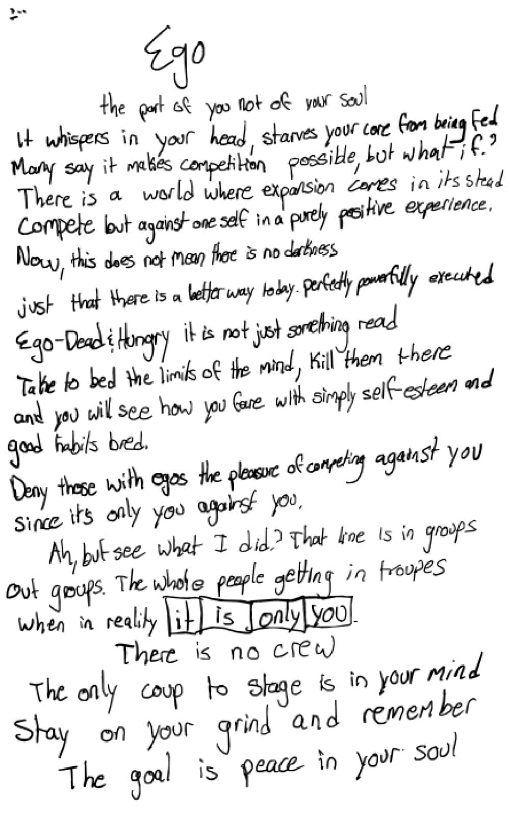 Ego — the page