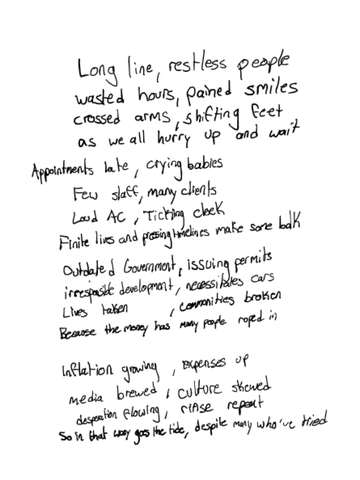 Long line, restless people