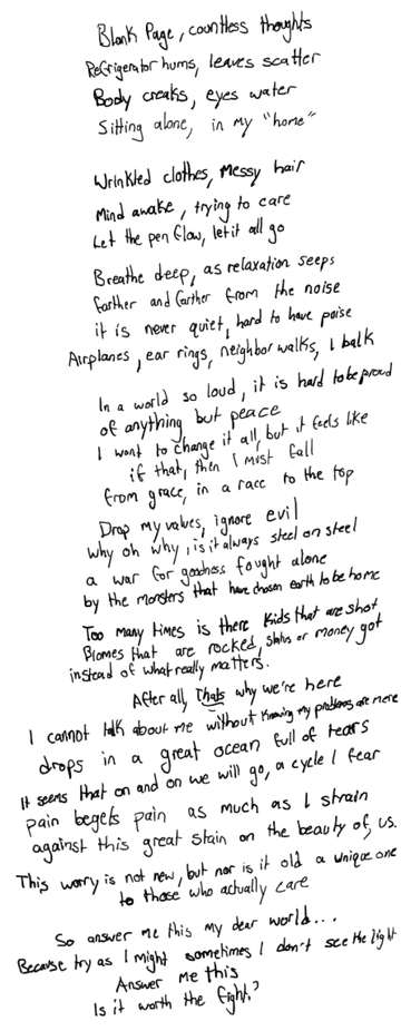 Blank Page, countless thoughts