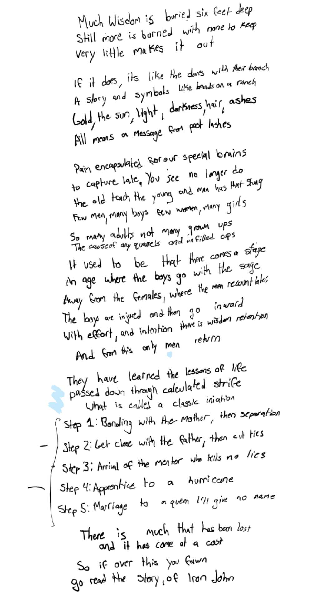 Much Wisdom is buried six feet deep — the page