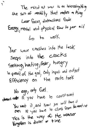 The mind at war is an interesting thing
