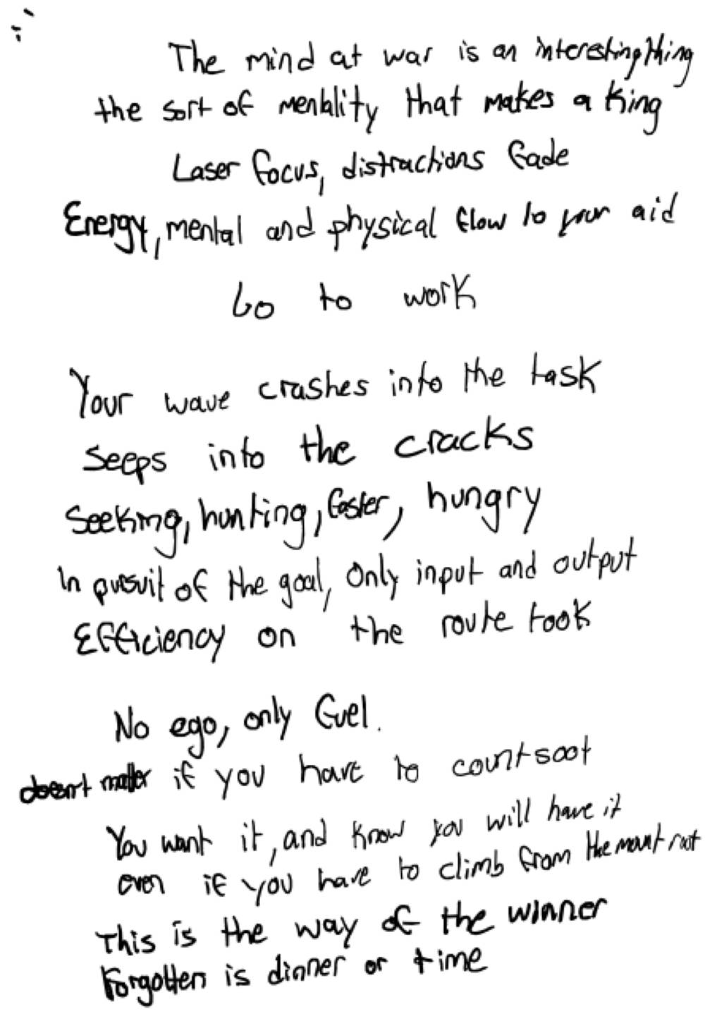 The mind at war is an interesting thing — the page
