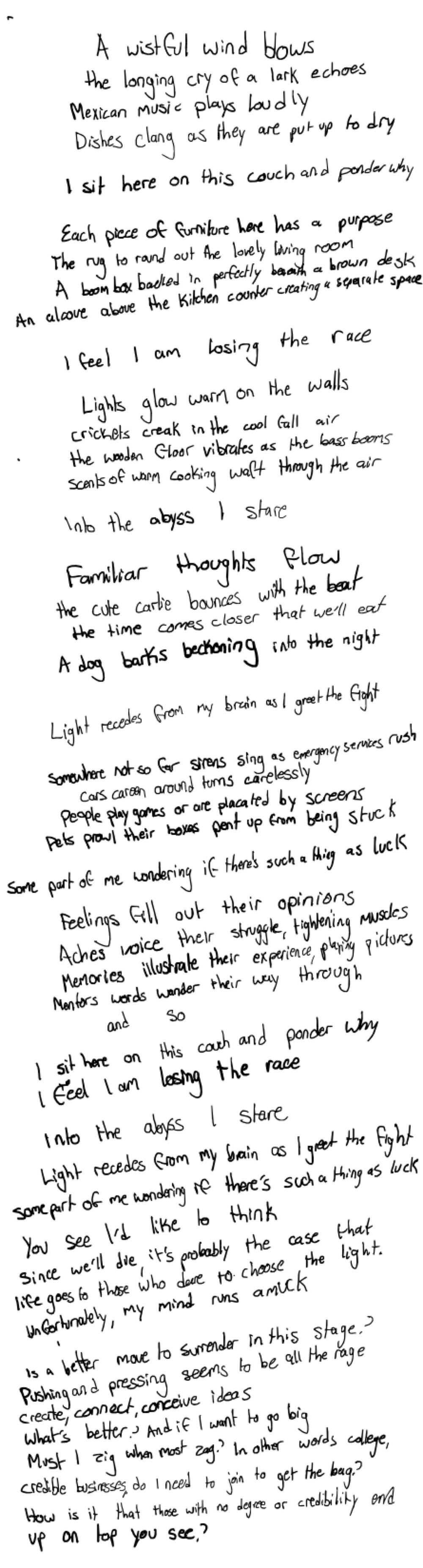 A wistful wind blows — the page