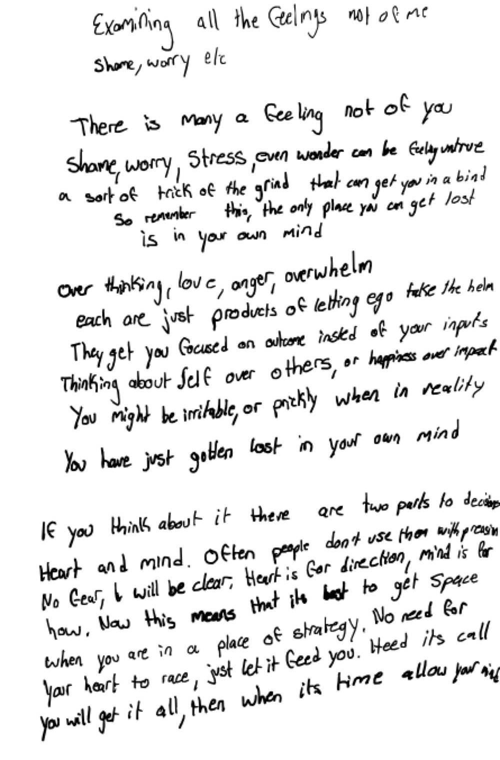 Examining all the feelings not of me — the page