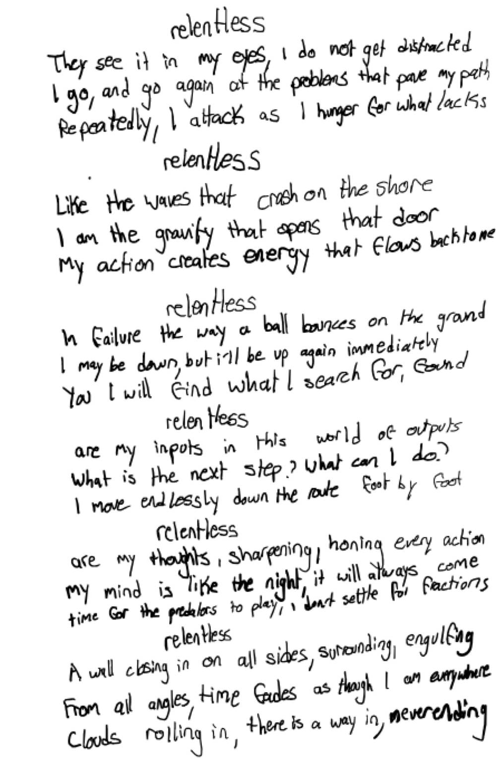 relentless — the page