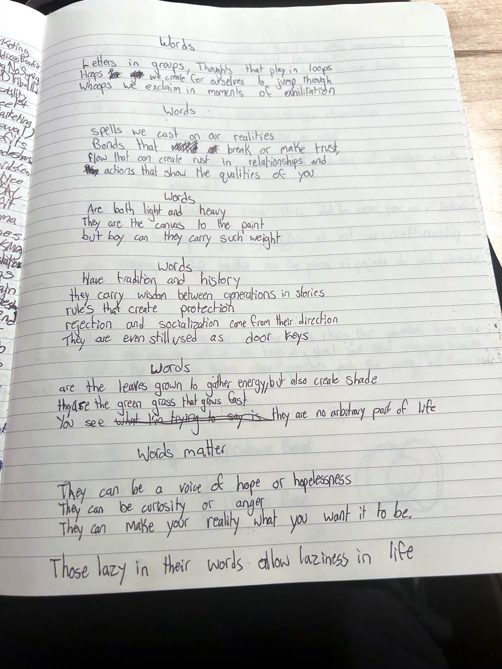 Words — the page
